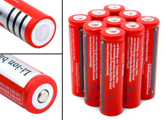 Pila Recargable 18650 Bateria Li-Ion Litio Linterna Vapeador-4