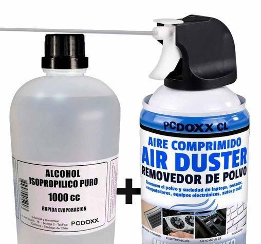 Soplador De Aire Limpieza Circuitos + Alcohol Isopropilico-0