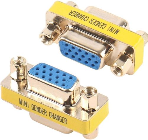 Copla Adaptador Vga Hembra Hembra Db15 Alargador Extension Cambiador de Genero-4