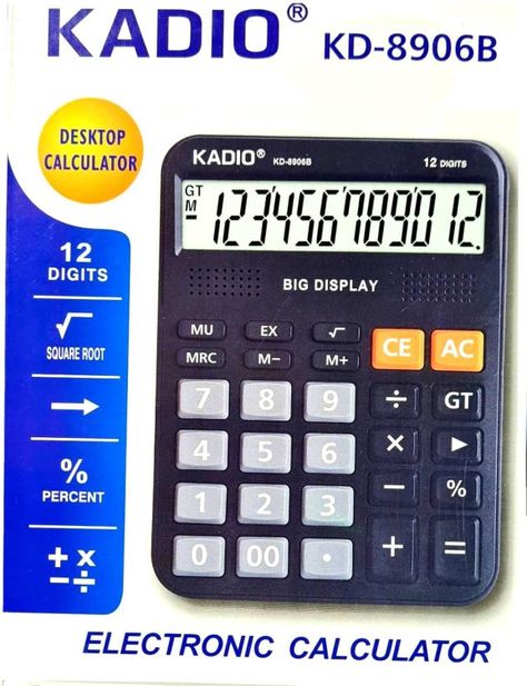 Calculadora Lcd De 12 Digitos Escuela Oficina Casa Comercio-1
