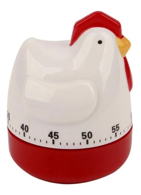 3x Timer Cocina Temporizador Forma Gallina Cocinero A Cuerda-2