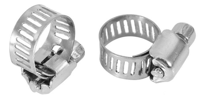 5X Set De Abrazadera Metalica Con Tornillo Para Manguera Jardin-4