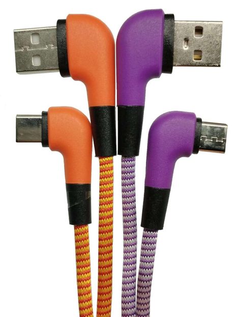Cable Usb Tipo C Para Carga De Celular Con Conector En L-0