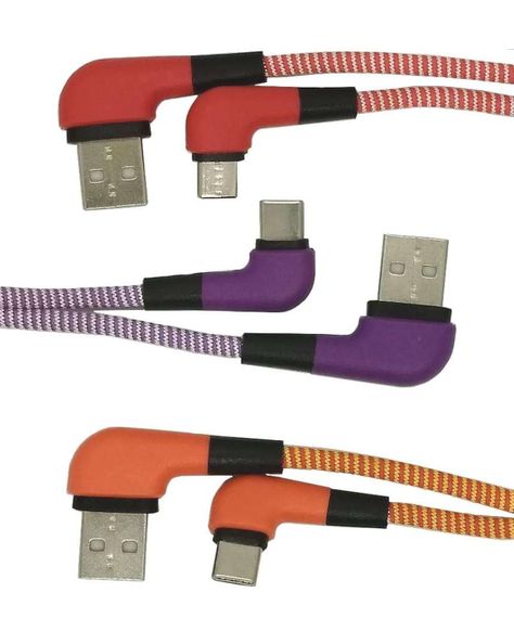 Cable Usb Tipo C Para Carga De Celular Con Conector En L-2