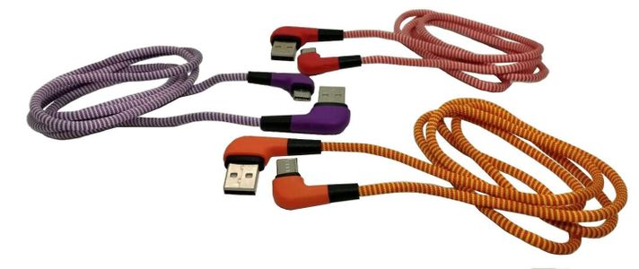 Cable Usb Tipo C Para Carga De Celular Con Conector En L-6