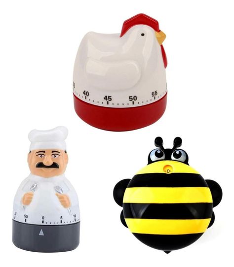 3x Timer Cocina Temporizador De Abeja Cocinero Gallina-0