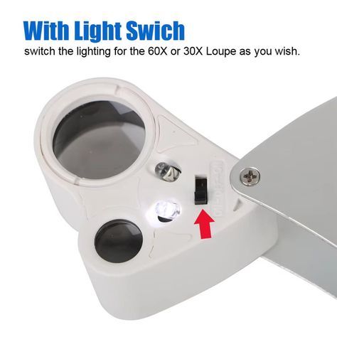 Lupa Doble Microscopio Plegable Luz Led Joyeria-2