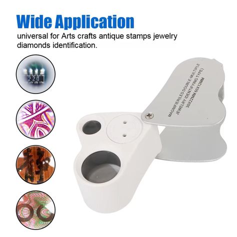 Lupa Doble Microscopio Plegable Luz Led Joyeria-5