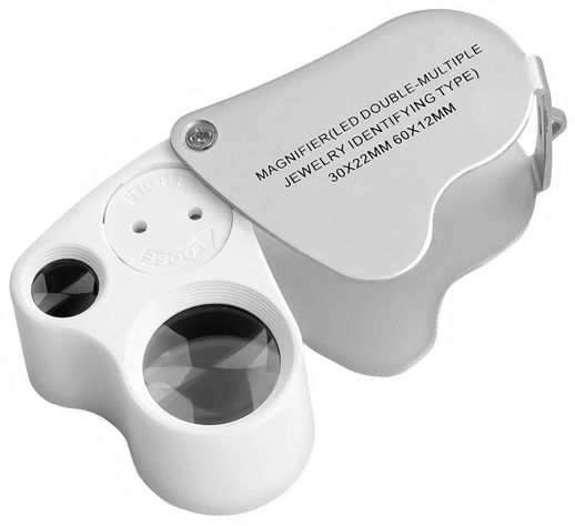 Lupa Doble Microscopio Plegable Luz Led Joyeria-8