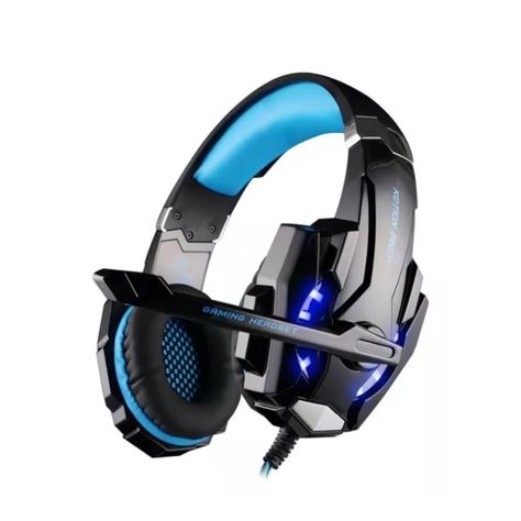 Audfonos Para Juegos G9000 Con Luz Led Negro Y Azul-0