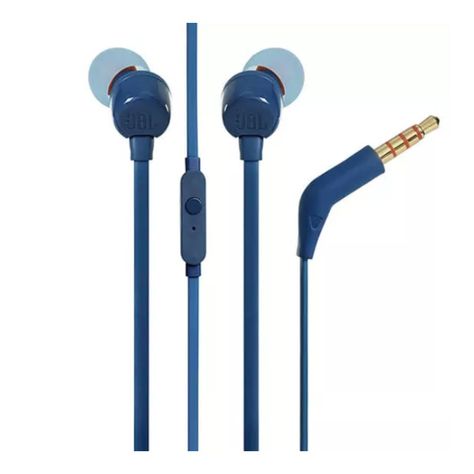 Audifonos manos libres JBL T110 Azul in ear cable-0