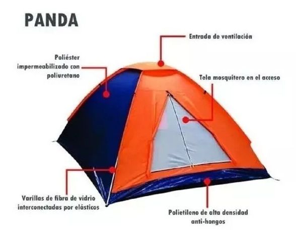 Carpa Camping Playa Trekking Panda 6 Personas Tipo Igloo-1