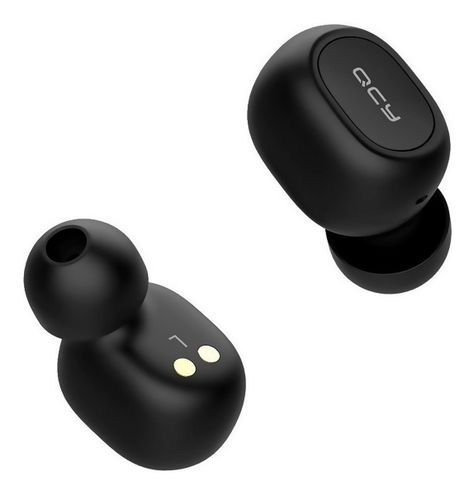 Audifonos In-ear Qcy T1c Inalambricos Negro Luz Led Nuevo-1