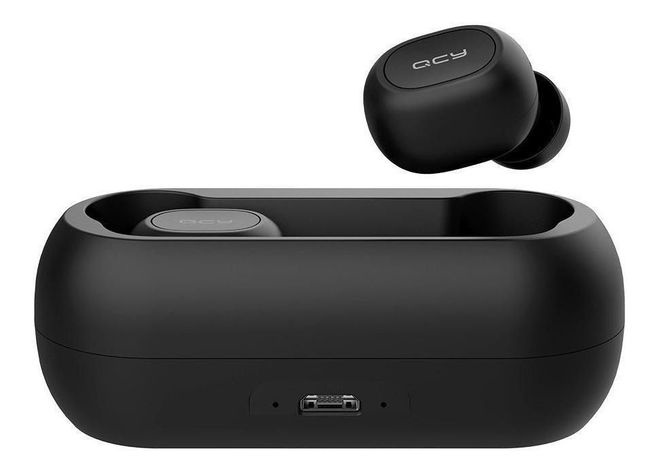 Audifonos In-ear Qcy T1c Inalambricos Negro Luz Led Nuevo-2