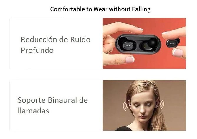 Audifonos In-ear Qcy T1c Inalambricos Negro Luz Led Nuevo-5