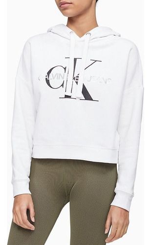 Polerón Blanco Oversize Calvin Klein-1