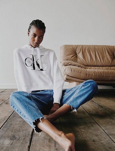Polerón Blanco Oversize Calvin Klein-3