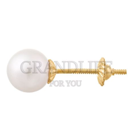 AROS ORO 18 KILATES PERLA 6mm-1