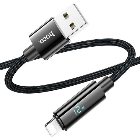 Cable USB a Lightning 1.2MT Para Apple Hoco U125 Negro-0