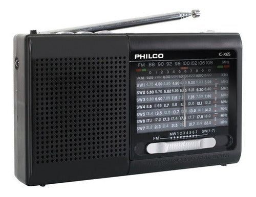 Radio Portátil Philco Bluetooth USB Multibanda Linterna Recargable ICX65-0