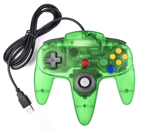 Joystick Usb Pc Diseño Nintendo 64 N64 Verde-0