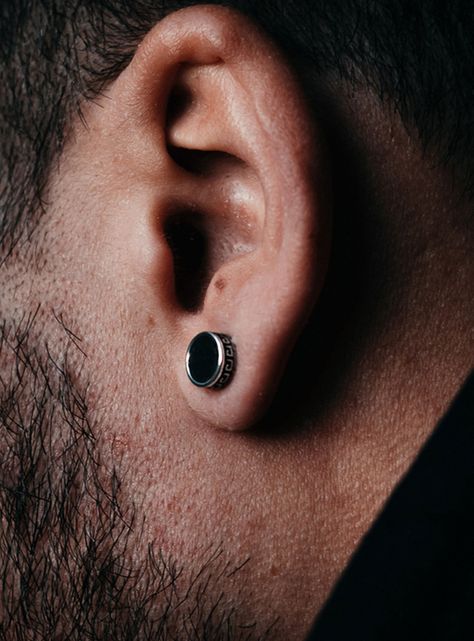 Aros Acero Tunel Hombre Mujer Con Borde Romano 10 mm-2