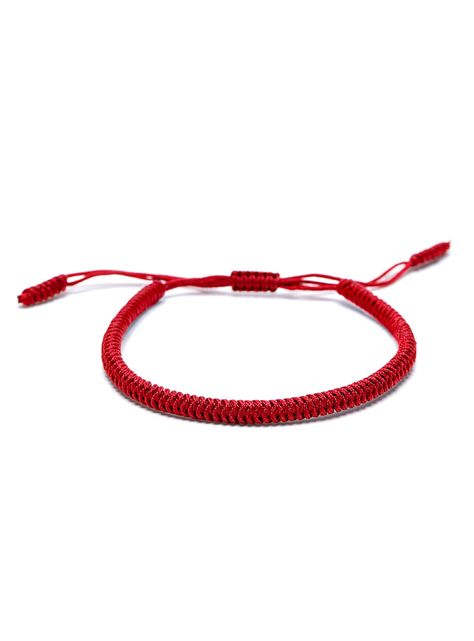 Pulsera Roja Budista Tibetano Brazalete Protección Unisex-0