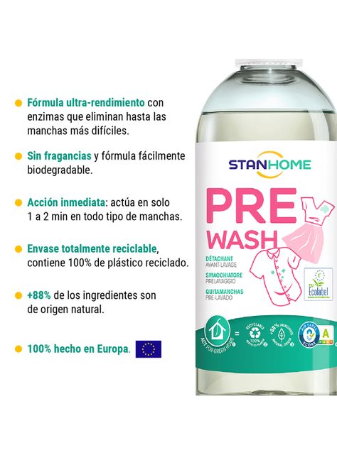 Quitamanchas Prelavado Stanhome Pre Wash Ecolabel 500 ml-3