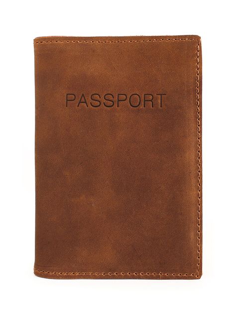 Porta Pasaporte Porta Documentos Viaje Funda de Cuero Café-0