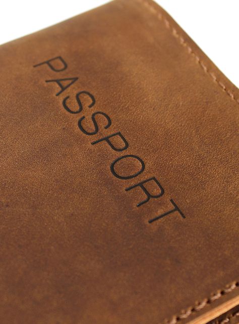 Porta Pasaporte Porta Documentos Viaje Funda de Cuero Café-5