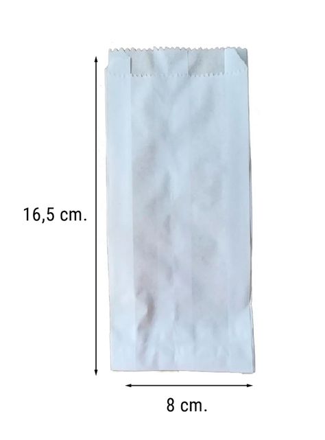 Bolsa Saco Papel Kraft Blanco 1/4 Kg 100 unidades-1