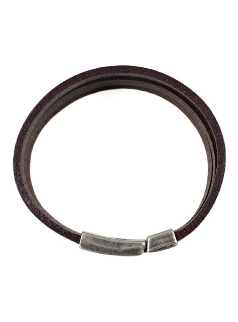 Pulsera De Cuero Hombre Mujer Brazalete Casual-1