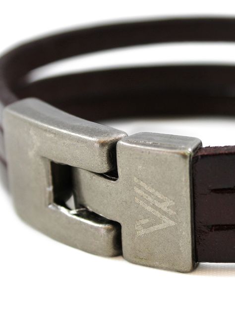 Pulsera De Cuero Hombre Mujer Brazalete Casual-2