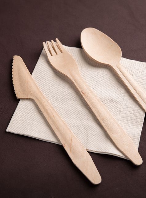 Cubiertos Desechables Madera Tenedor Cuchillo Cuchara Ecológico-4
