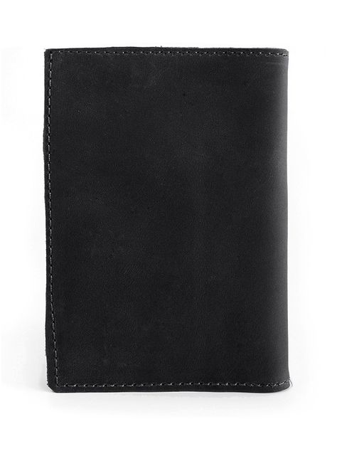 Porta Pasaporte Documentos Cuero Natural Negro-1