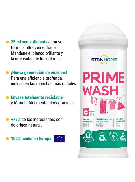 Detergente Líquido Ultra concentrado Stanhome Prime Wash 1000ml-3