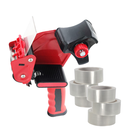 Dispensador Cinta Embalaje Pack Mayorista + 6 Cintas 100m-0