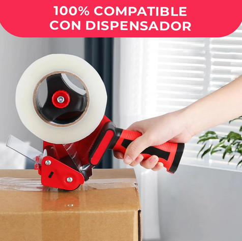 Dispensador Cinta Embalaje Pack Mayorista + 6 Cintas 100m-8