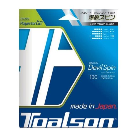 Cuerda de Tenis Toalson Rencon Devil Spin 1,30 rollo 200m-2