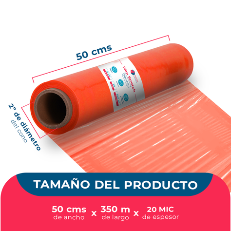 Film Stretch Naranja 1,7kg (350m) Pack Mayorista -Pack 3 Uds-2