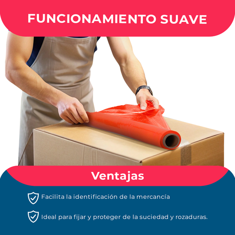 Film Stretch Naranja 1,7kg (350m) Pack Mayorista -Pack 3 Uds-3