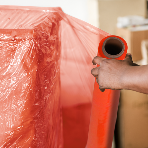 Film Stretch Naranja 1,7kg (350m) Pack Mayorista Caja 6 Uds-6