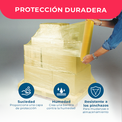 Film Stretch Amarillo 1,7kg 350m Pack Mayorista - Pack 3 Uds-4
