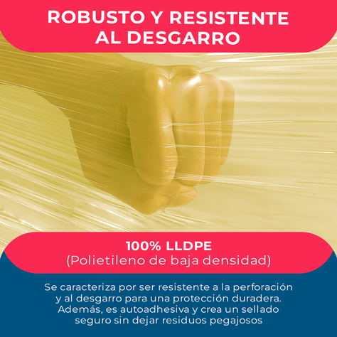 Film Stretch Amarillo 1,7kg 350m Pack Mayorista - Pack 3 Uds-5