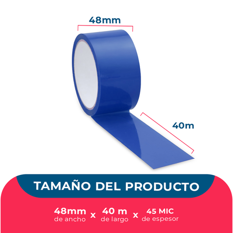 Cinta De Embalaje Azul 48mm*40m - Pack Mayorista - 12 Uds-1
