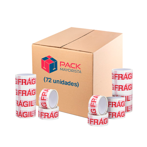 Cinta De Embalaje Frágil 48mm*40m - Pack Mayorista - 72 Uds-0