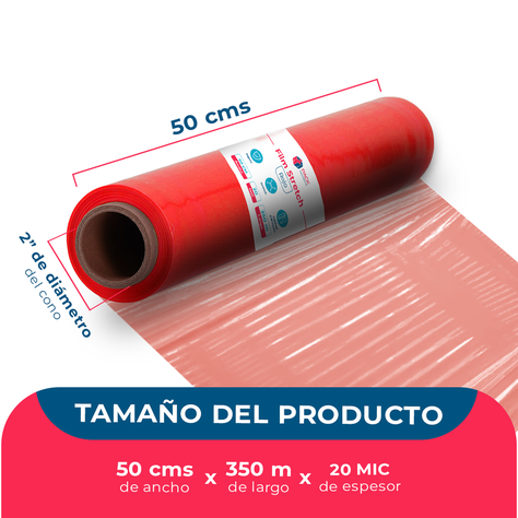 Film Stretch Rojo 1,7kg (350m) - Pack Mayorista - Caja 6 Uds-2