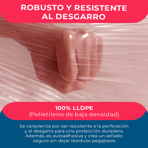 Film Stretch Rojo 1,7kg (350m) - Pack Mayorista - Caja 6 Uds-5