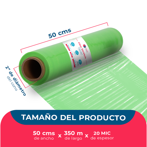 Film Stretch Verde 1,7kg (350m) - Pack Mayorista - Caja 6 Uds-2