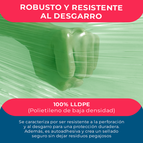 Film Stretch Verde 1,7kg (350m) - Pack Mayorista - Caja 6 Uds-5
